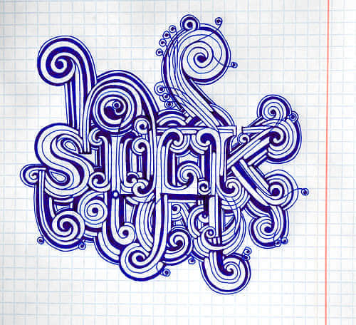 40个手绘字体艺术排版设计欣赏 : PS笔刷吧-笔
