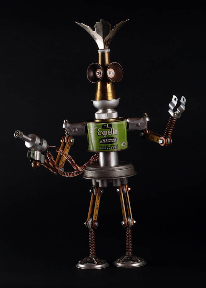 25个使用废旧材料制作的机器人艺术制品 : PS