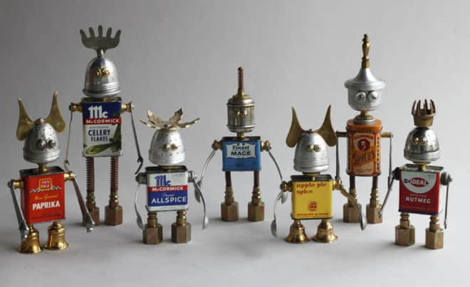 25个使用废旧材料制作的机器人艺术制品 : PS