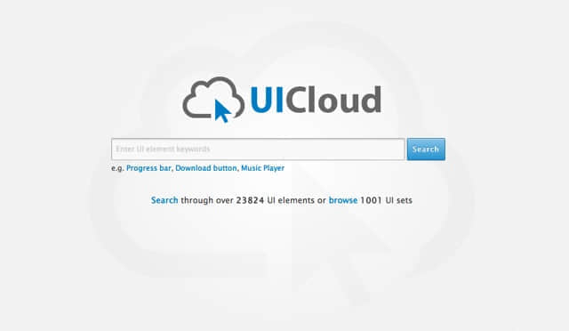 UI 素材搜寻引擎 UICloud ! 并提供免费的下载服