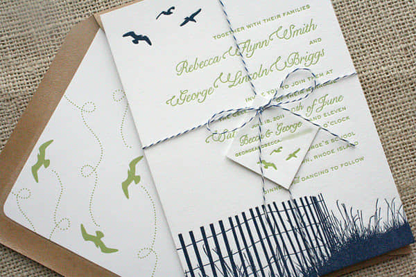 15 invitation cards rhode island beach wedding 30 Beautiful & Creative Invitation Card Designs