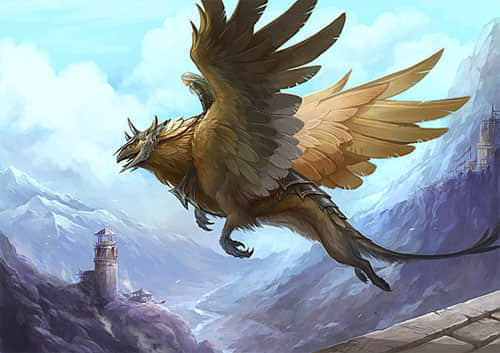 Griffin drawing illustration