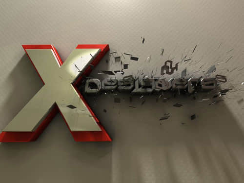 X-Bombed typography