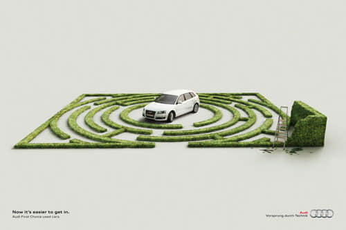 Now it's easier to get in. Audi First Choice used cars. Print Advertisement