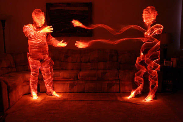 body stretching Showcase of Dazzling Light Painting Artworks