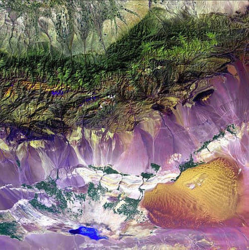 Bogda Mountains - China satellite photo
