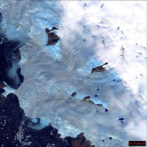 Baffin Gulf - Greenland satellite photo