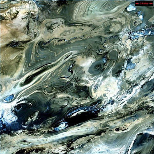 Dasht-e Kevir Desert - Iran satellite photo