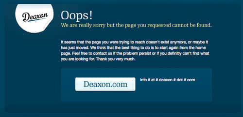 deaxon 60 Really Cool and Creative Error 404 Pages