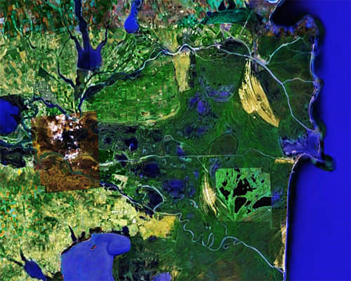Danubian Delta - Romania satellite photo