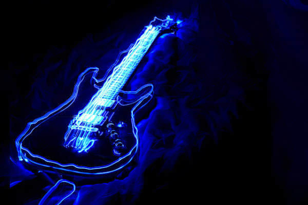 electric guitar 2 Showcase of Dazzling Light Painting Artworks