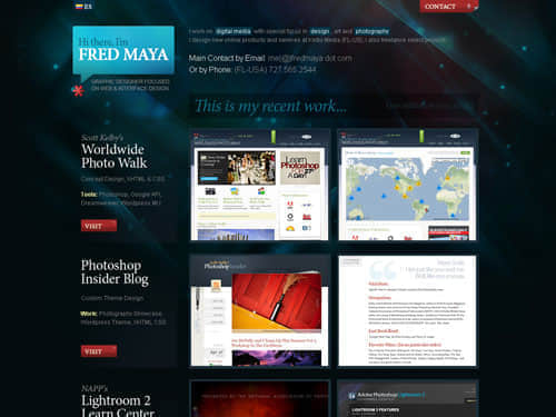 fredmaya.com - Weekly 30 inspirational websites #37 CSS and Flash gallery