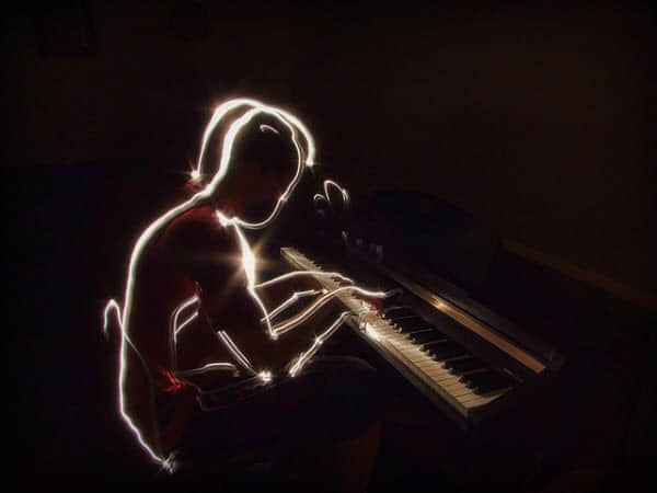 ghost performer Showcase of Dazzling Light Painting Artworks