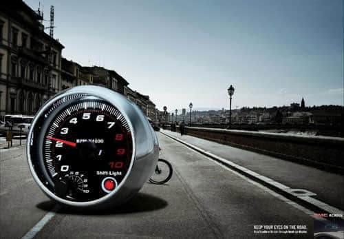 Keep your eyes on the road - GMC Acadia Print Advertisement