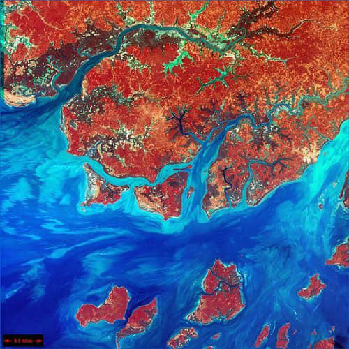 Guinea Bissau satellite photo