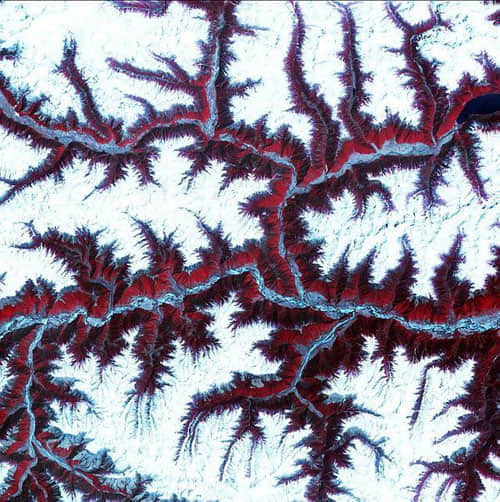 Himalaya - Bhutan, China, India, Pakistan, Burma, Nepal, Afghanistan satellite photo