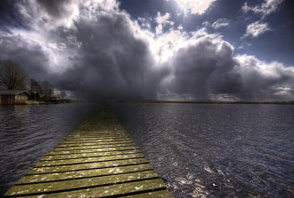 its still sunny at the lake Rainy Day Photography: 35 Dazzling Examples