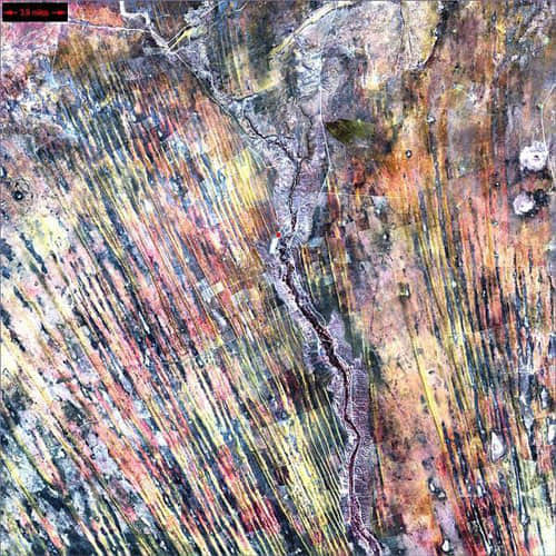 Kalahari Desert - Namibia satellite photo