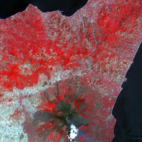 Mount Etna - Italy satellite photo