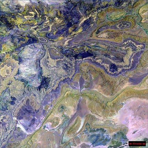 Atlas Mountains - Morocco satellite photo