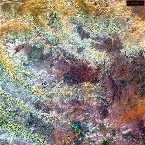 Ghadamis river - Libia satellite photo