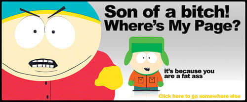 southparkstudios 60 Really Cool and Creative Error 404 Pages