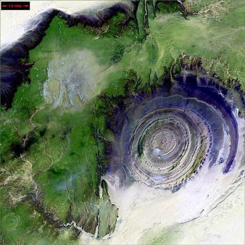 Richat Structure - Mauritania satellite photo
