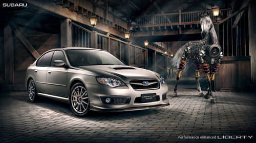Performance enhanced Liberty Subaru Print Advertisement