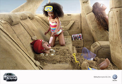Getting there is just as fun. Jetto - Volkswagen Print Advertisement