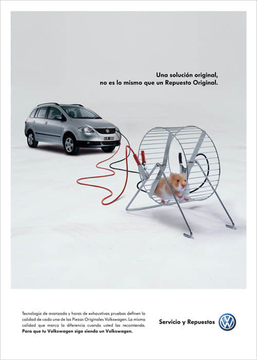 An original solution is not the same as an original replacement - Volkswagen Print Advertisement