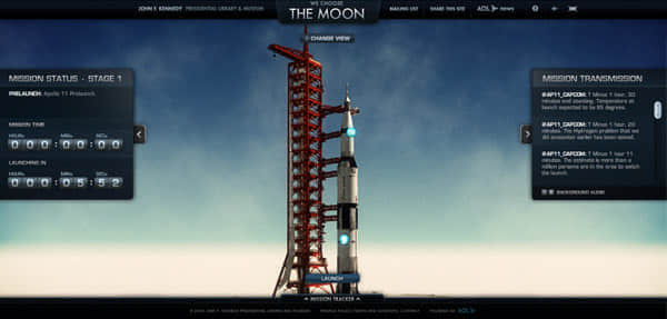 we choose the moon Showcase of Space Inspired Website Designs