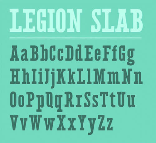 Legion Slab Typeface Free font for download