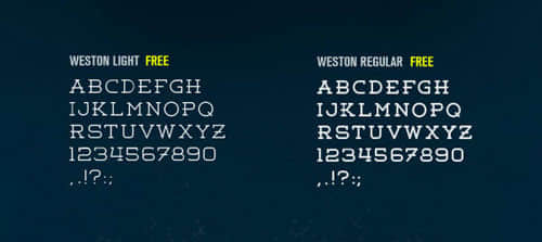 Weston Free font for download
