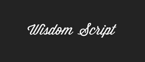 Wisdom Script Free font for download