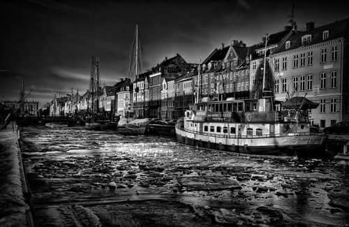 black and white København
