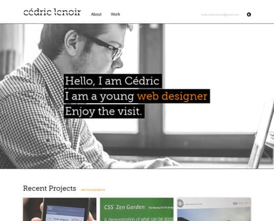 cedriclenoir.be Site Design