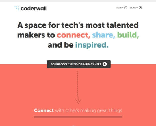 coderwall.com Site Design