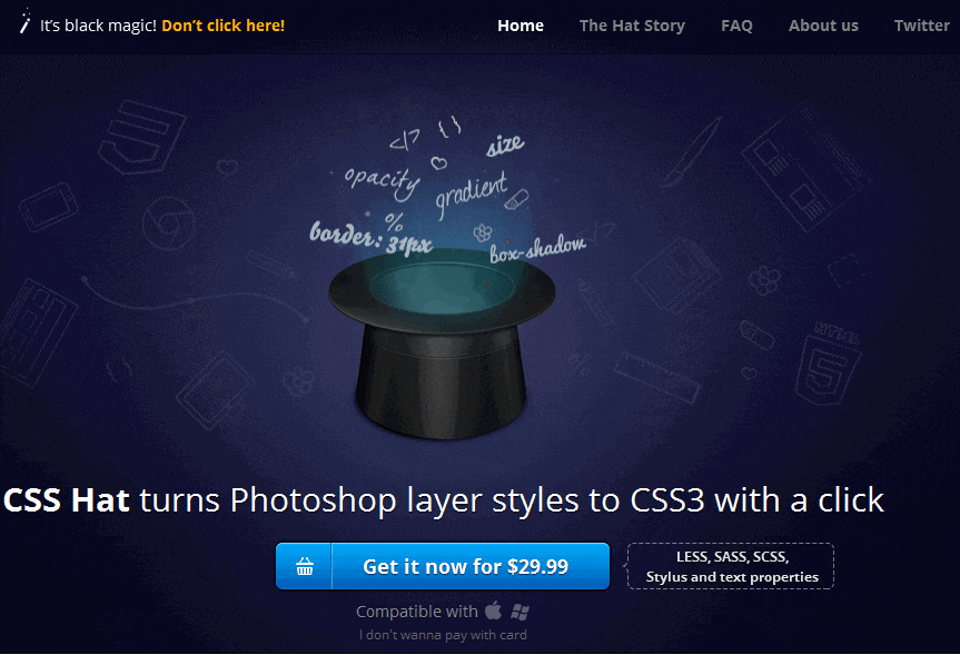 一键PSD图层转CSS代码效果的Photoshop插件——网页设计师们的神器