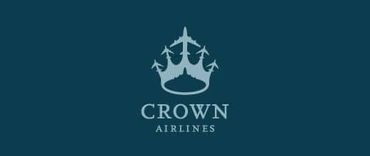 15-crown-airplane-logos-design