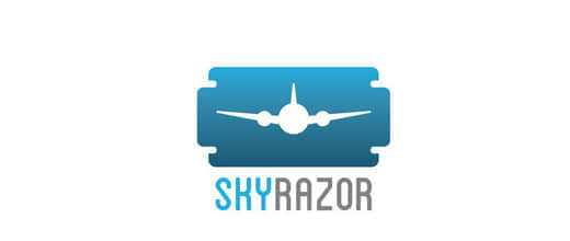 30-razor-blade-airplane-logos-design