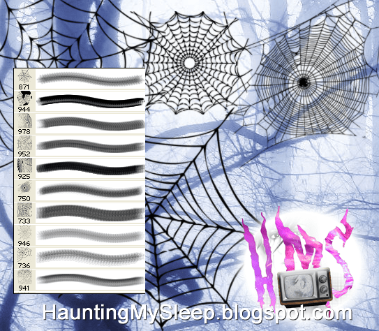 多种蜘蛛网素材photoshop笔刷