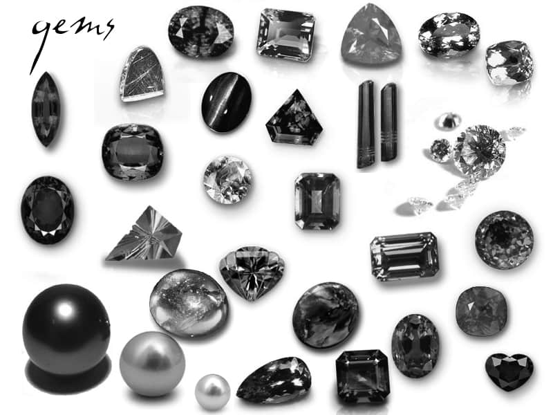 真实的宝石、钻石、珍珠、猫眼石、鸡心石、珠宝首饰photoshop笔刷素材