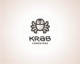海鲜餐馆主题螃蟹logo造型标志设计欣赏