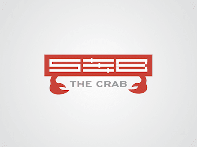 海鲜餐馆主题螃蟹logo造型标志设计欣赏