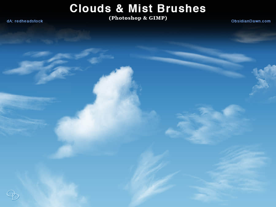 天空云朵、云彩Photoshop笔刷素材下载