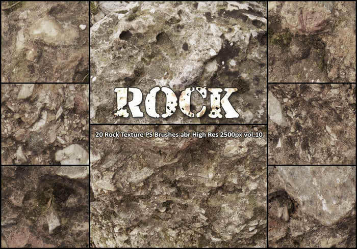 20种高清岩石纹理PS笔刷 abr vol.10 #.2
