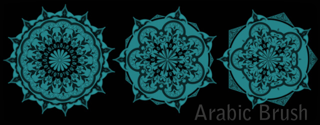 漂亮的穆斯林族裔花纹图案PS中东艺术花纹笔刷