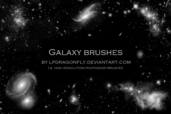 14钟高质量的银河系宇宙深空背景贴图photoshop素材笔刷下载 Ps笔刷吧 笔刷免费下载