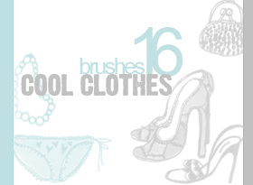 16种高跟鞋、内裤、想了、包包等女性元素图案装扮PS笔刷下载