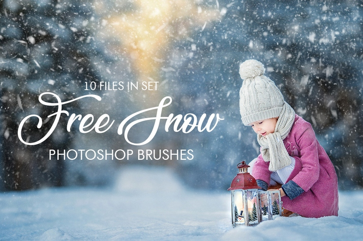 10种免费的雪景 下雪背景photoshop笔刷素材 Ps笔刷吧 笔刷免费下载